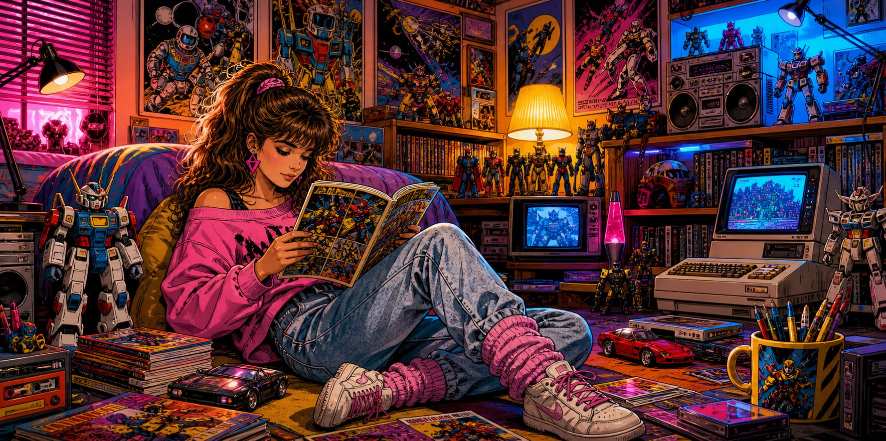Tienda de coleccionables con mangas, comics, figuras y computacion