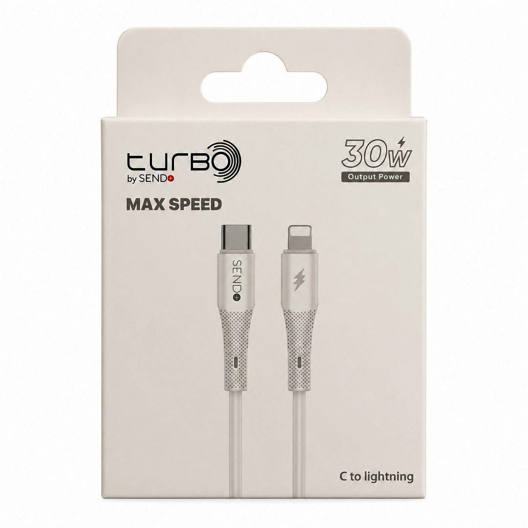 Cable USB a Iphone Tipo-C Send+ 3,1A - 1m - 30W (QD48C&I)