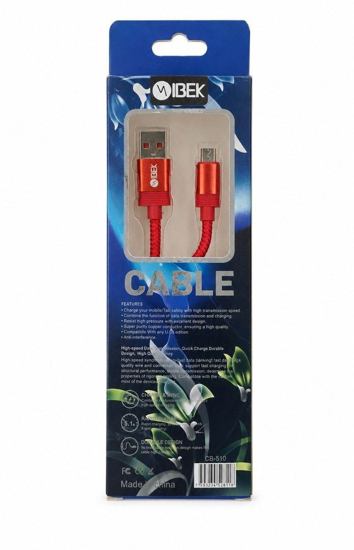 Cable USB a Micro USB Ibek 5.1A 1m