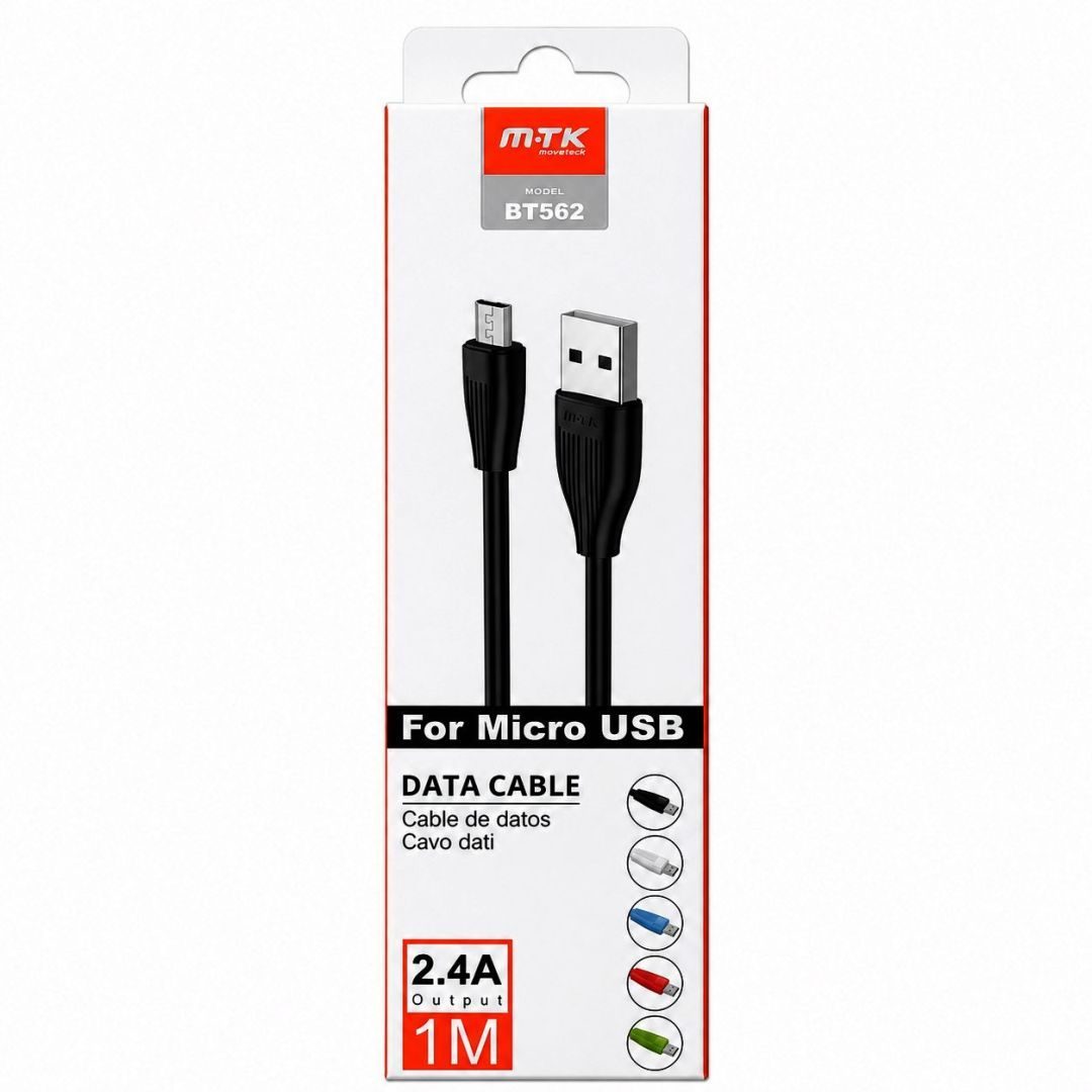 Cable USB a Micro USB MTK. 2.4A 1m