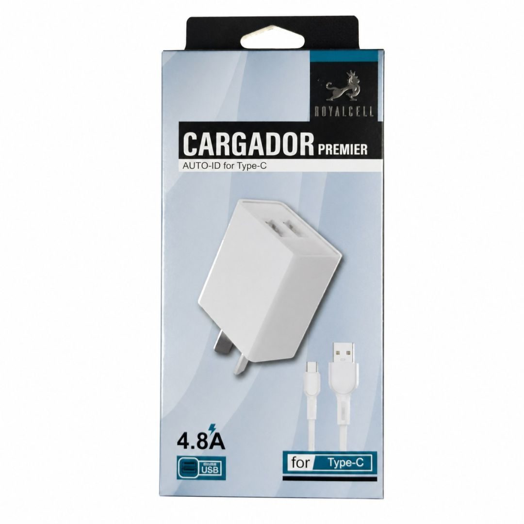 Cargador USB TIPO-C 4,8A Royalcell